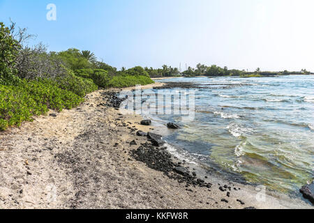 Schöner Strand auf Hawaii Big Island, West Coast Stockfoto