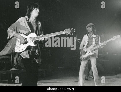 Die FACES UK Rockgruppe um 1970 mit Ronnie Wood links und Tetsu Yamauchi Stockfoto