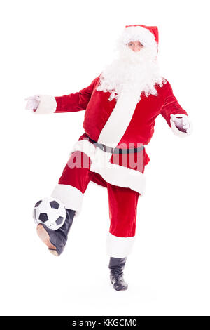 Sportlicher Weihnachtsmann Stockfoto