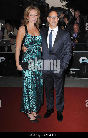 Stanley Tucci und seine Frau Felicity Stumpf nehmen an der GQ Männer des Jahres Auszeichnungen am Royal Opera House in London. 2. September 2014 © Paul Treadway Stockfoto