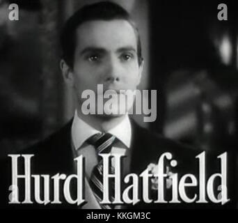 Hurd Hatfield im Bild von Dorian Gray Trailer Stockfoto