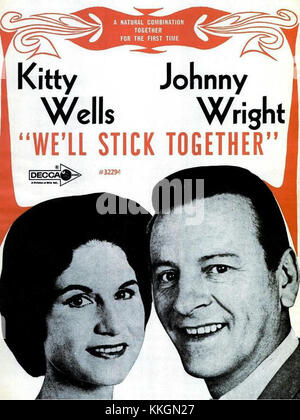 Kitty Wells und Johnnie Wright waren 1968 ein berühmtes Country-Duo. Ihre Musik, bekannt für ihren Einfluss auf die Country-Musikgeschichte, war ein wichtiger Teil der Entwicklung des Genres in dieser Zeit. Stockfoto