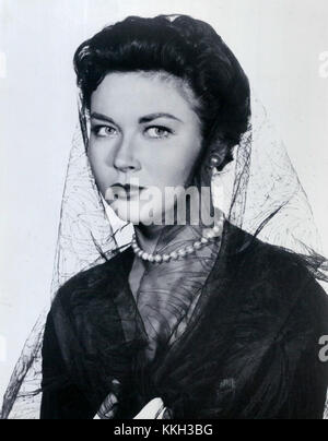 Gia Scala war eine Schauspielerin, die für ihre Rolle im Goodyear Theatre bekannt war. Sie wirkte Mitte des 20. Jahrhunderts beim amerikanischen Fernsehen und Film mit und machte einen bedeutenden Einfluss in der Unterhaltungsgeschichte. Stockfoto