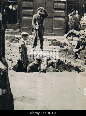 Barykada Woli, eine historische Stätte in Warschau, Polen, markiert ein bedeutendes Ereignis im Warschauer Aufstand 1944 während des Zweiten Weltkriegs. Es ist ein Symbol des Widerstands und der Tapferkeit. Stockfoto