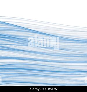 Blau Aquarell wave Linien Hintergrund Muster, Vector Illustration Stock Vektor