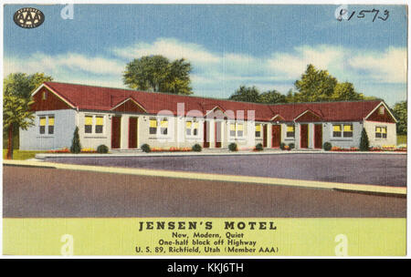 Jensen's Motel, neu, modern, ruhig, einen halben Block vom Highway entfernt, U.S. 89, Richfield, Utah (81573) Stockfoto