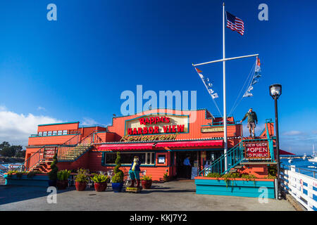 Rappa's Seafood Restaurant auf Fishermans Wharf in Monterey, CA, USA Stockfoto