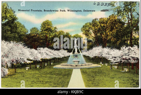 Memorial Fountain, Brandywine Park, Wilmington, Delaware (62233) Stockfoto