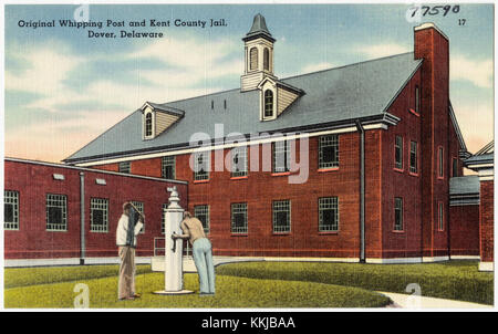 Original Schlagpfosten und Kent County Gefängnis, Dover, Delaware (77590) Stockfoto
