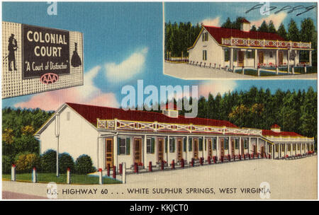 Colonial Court, U.S. Highway 60... White Sulphur Springs, West Virginia (87889) Stockfoto