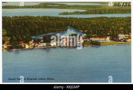 Luftaufnahme der Belgrader Seen, Maine (66136) Stockfoto