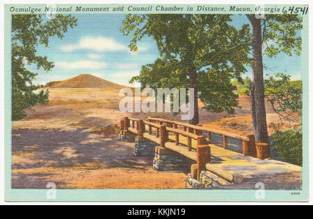 Ocmulgee National Monument and Council Chamber in distance, Macon, Georgia (8367055889) Stockfoto