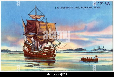 Die Mayflower, 1620, Plymouth, Messe (61532) Stockfoto