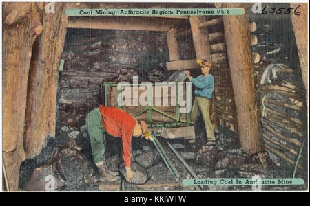 Kohlebergbau, Anthracite Region, Pennsylvania. Kohleverladung in der Anthrazit-Mine (63556) Stockfoto