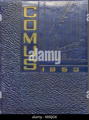 Das Allentown High School Class Jahrbuch 1953 fängt die Abschlussklasse und die bemerkenswerten Momente dieses Jahres ein. Es dient als historische Aufzeichnung der Schüler, Lehrer und Aktivitäten zu dieser Zeit. Stockfoto