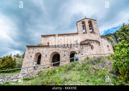 Sant Pere de Montgrony Kirche, Gombren, Ripolles, Katalonien Stockfoto