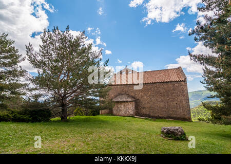 Sant Pere de Montgrony Kirche, Gombren, Ripolles, Katalonien Stockfoto