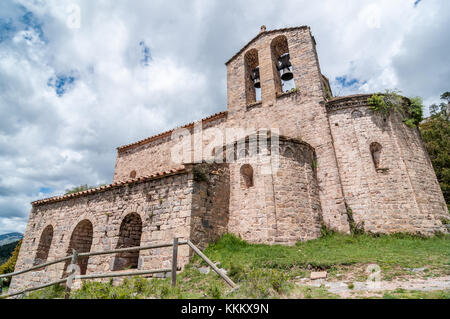 Sant Pere de Montgrony Kirche, Gombren, Girona, Katalonien Stockfoto