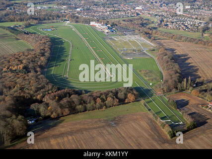 Luftaufnahme von Haydock Park Rennbahn Stockfoto