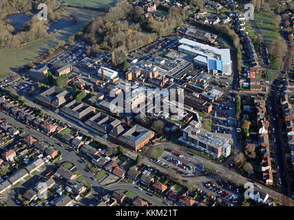 Luftaufnahme von Leigh Krankenstation, NHS-Krankenhaus, Lancashire, Großbritannien Stockfoto