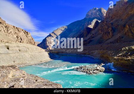 Fluss in Ladakh Stockfoto