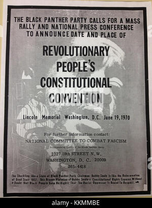 Black Panther DC Rally Revolutionary People's Constitutional Convention 1970 Stockfoto