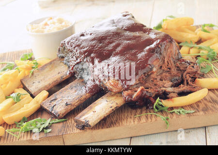 Beef Ribs bbq Sauce Stockfoto
