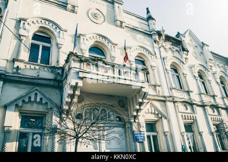 Palast der Kinder und Schüler. Teile der Gebäude Architektur in Arad, Rumänien Stockfoto