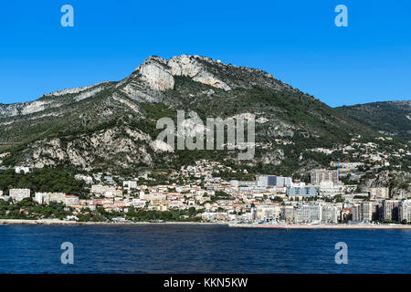 Hafen von Fontvieille, Cap-d'Ail, Monaco. Stockfoto