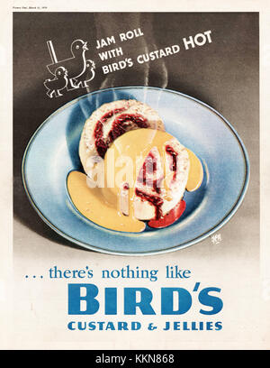 1939 UK's Magazine Bird Pudding & Gelees Advert Stockfoto