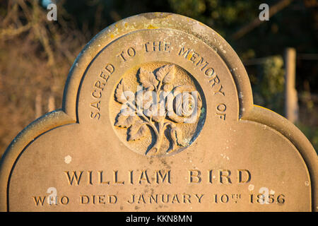 Viktorianische neunzehnten Jahrhunderts grab Grabstein, Suffolk, England, Großbritannien Stockfoto