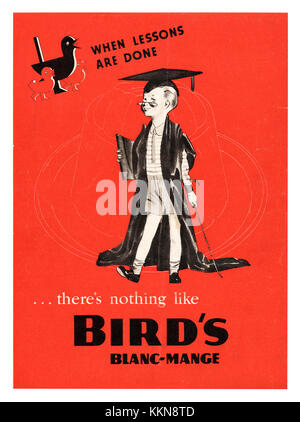 1939 UK's Magazine Bird Blanc - mange Advert Stockfoto