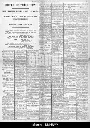 1901 Daily Mail Tod von Königin Victoria, Seite 5 Stockfoto