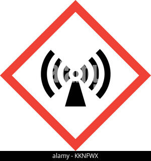 Gefahr Zeichen mit nicht ionisierender Strahlung Symbol Stockfoto