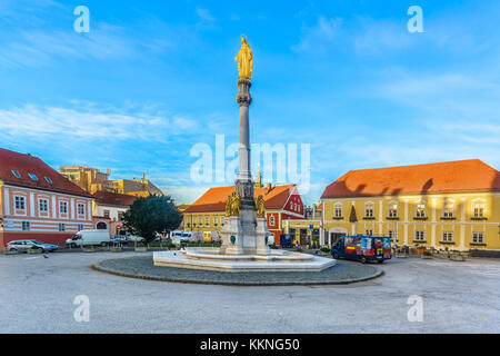 Malerischer Blick auf Kaptol Square im Stadtzentrum von Zagreb, Kroatien. Stockfoto