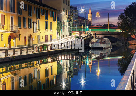 Kanal Naviglio Grande in Mailand, Lombardei, Italien