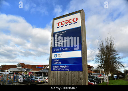 Tesco Supermarkt, Barry, South Wales, Großbritannien Stockfoto