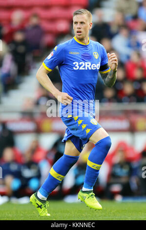 Leeds United von Pontus Jansson während der Sky Bet Championship Match im Stadion des Lichts, Sunderland Stockfoto