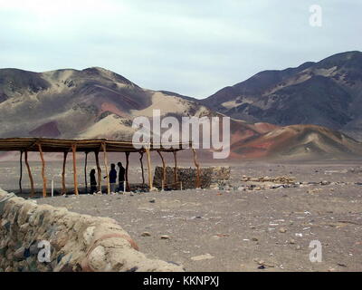 Erhaltene Mumien in einem Grab von chauchilla Friedhof in der Nähe von nazca, Peru Stockfoto