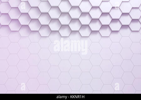 Geometrische hexagon Muster Hintergrund. 3D-Rendering Stockfoto