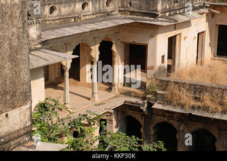 Die Taragarh Fort, Bundi, Rajasthan, Indien. Diese Rajput Fort fällt in den Ruin. Stockfoto