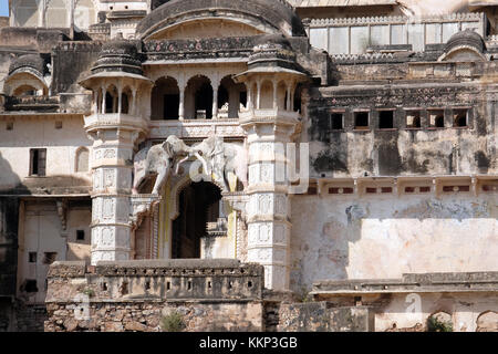 Der Elefant Tor, Bundi Palast in Rajasthan, Indien Stockfoto