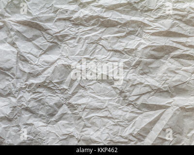 Zerknitterte recycelt grau Verpackung Papier Textur Stockfoto