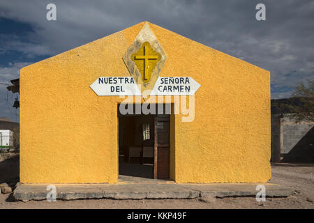 Boquillas del Carmen, Coahuila, Mexiko - Nuestra seã±ora del Carmen katholische Kirche in der kleinen Grenzstadt boquillas. Die Stadt ist beliebt Stockfoto