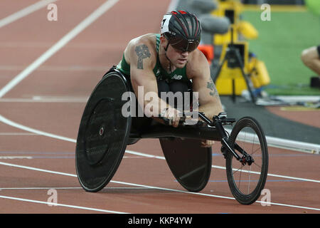 MONAHAN Patrick von Irland in der Männer 800 m T 53 heizt auf der Welt Para Meisterschaften in London 2017 Stockfoto