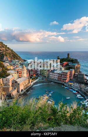 Vernazza, Cinque Terre, Ligurien, Italien Stockfoto