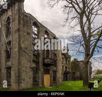 Abgebrochene Pocken Krankenhaus auf Roosevelt Island, New York. Jetzt auf das Register der historischen Plätze. Stockfoto