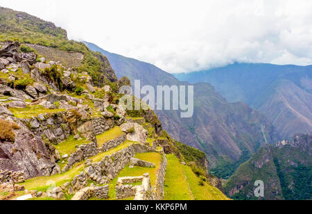 Machu Picchu bei Tageslicht Stockfoto