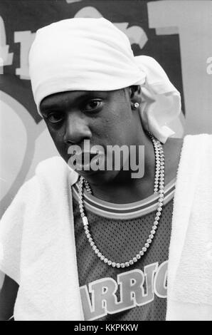 Jay-Z Backstage nach einem Auftritt beim KMEL All-Star Summer Jam in Mountain View, CA. August 2000. Kredit: Pat Johnson/MediaPunch Stockfoto