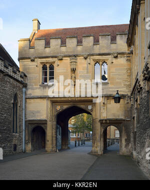 Abtei Gateway, abingdon des 15. Jahrhunderts, Teil von abingdon Benediktinerabtei St Mary Stockfoto